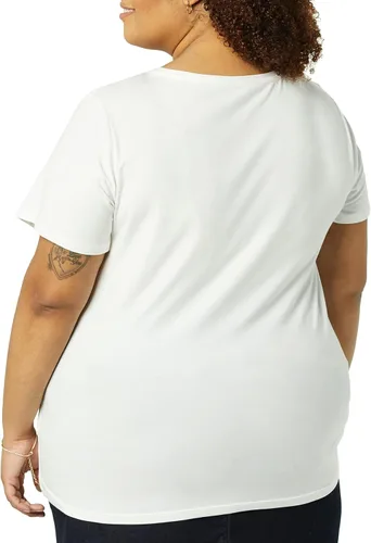 Vista 3 de Tienda Essentials Camiseta de manga corta con cuello en V para mujer, paquete múltiple