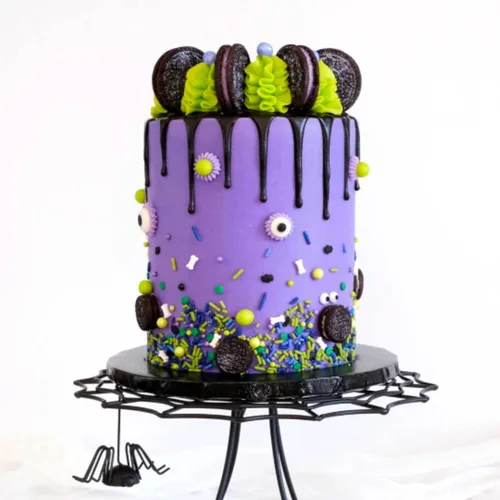 Vista 4 de Simply Sucré - Mezcla de brujas, gránulos comestibles de Halloween de alta calidad, decoraciones espeluznantes para pasteles negros, verdes