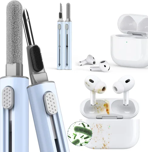 Vista 7 de Kit de limpieza Inesore para Airpods Pro Serie 3 2 1, herramienta de pluma de limpieza multifunción para auriculares, altavoces de iPhone