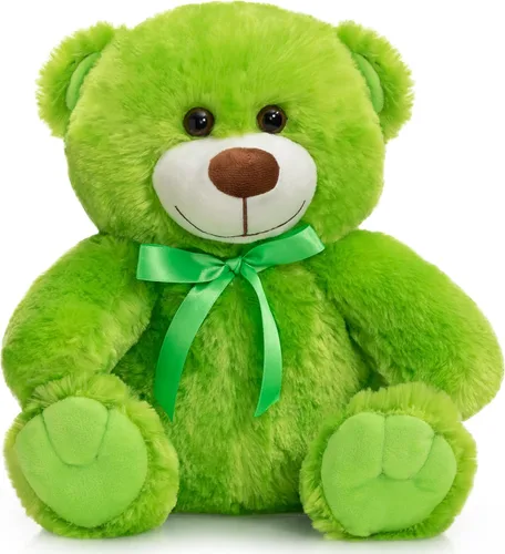 Vista 15 de Oso de peluche súper color, juguete de peluche para niños, novia, familia, felicitaciones, baby shower, cumpleaños, beige, 14 pulgadas