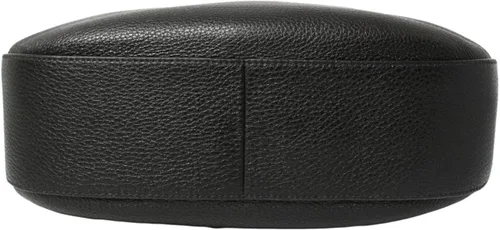 Vista 5 de Prada Vitello Phenix Negro Cuero Nylon Web Rayas Correa Bandolera Bandolera 1BC052