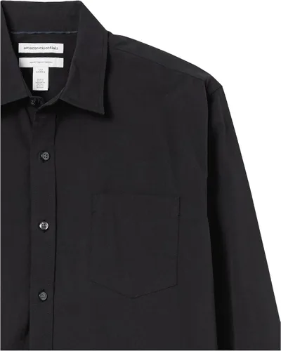 Vista 6 de Tienda Essentials - Camisa de popelina para hombre, de corte regular, manga larga e informal