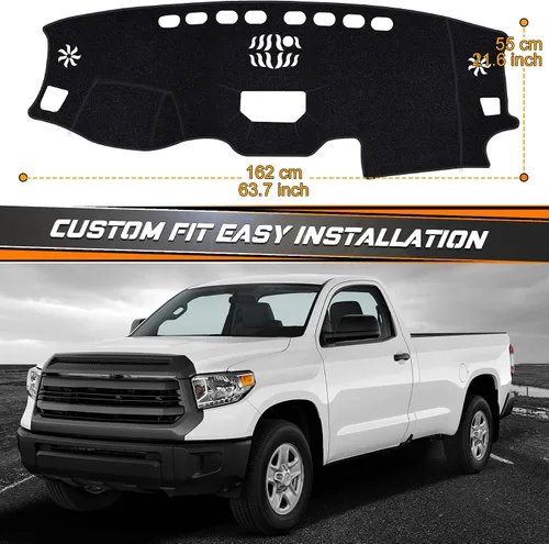 Vista 3 de NDRUSH Cubierta peluda para tablero de instrumentos compatible con Toyota Tundra 2014-2021