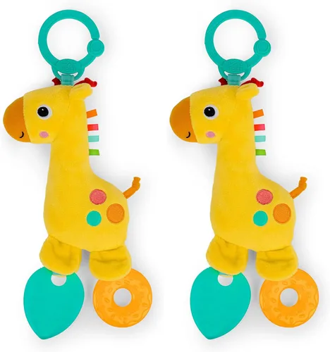 Vista 11 de Bright Starts Pull, Play & Boogie - Juguete de actividad musical para cochecito - Jirafa - Unisex, Recién Nacido +