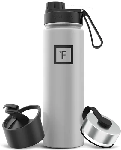 Vista 77 de IRON °FLASK Botella de agua de boca ancha de 32 onzas con pajita Aurora