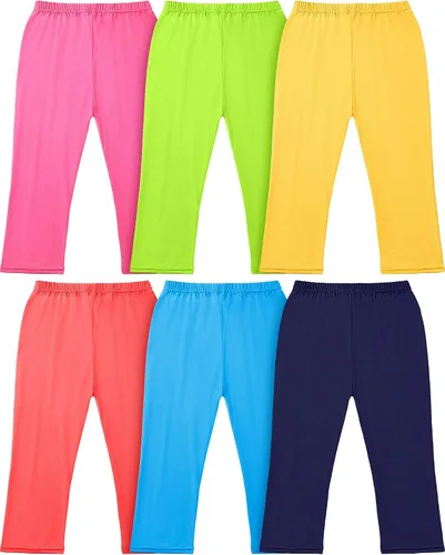 Vista 9 de Syhood - Leggings capri para niñas, 6 piezas