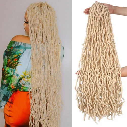Vista 12 de Extensiones de pelo sintético, estilo diosa, rizado, ondulado, trenzas, pre-rizado, suave, para mujeres