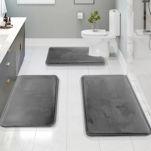 Vista 138 de Clara Clark tapete para baño, regadera o tina, de gomaespuma, negro, antiderrapante Camel Oro