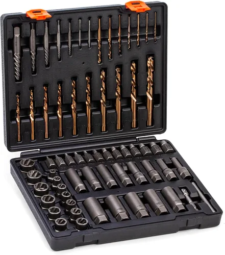 Vista 10 de THINKWORK Kit extractor de pernos, juego de 18 piezas de enchufes extractores de tuercas, removedor de pernos redondeados de 3/8 pulgadas