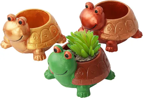 Vista 3 de Molde de silicona para maceta, mini molde de silicona para maceta de tortuga 3D, moldes de hormigón para suculentas, moldes de hormigón, cactus