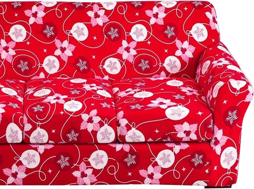Vista 10 de Fundas elásticas para sofá de 1/2/3 cojines, funda estampada con fundas de cojín de asiento separadas, fundas de sofá lavables, protector de muebles