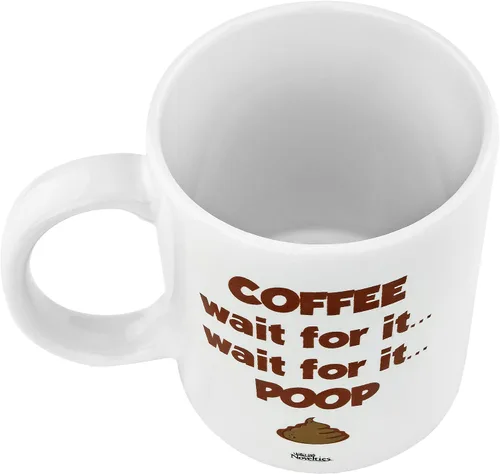 Vista 2 de Fairly Odd Novelties Taza de cerámica para café con broma de caca divertida, taza para café y té, talla única, blanca (FON-20037-001-001)