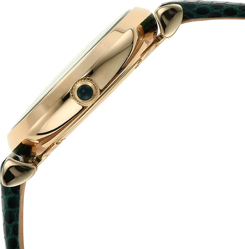Vista 2 de Emporio Armani Reloj de vestir de acero inoxidable para mujer, verde (GREEN Leather), Reloj de cuarzo