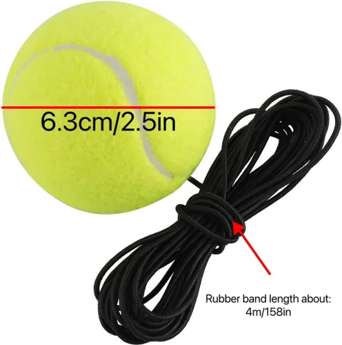 Vista 5 de Entrenador de tenis Dispositivo de práctica de tenis, pelota de entrenamiento de tenis con cuerda para entrenador de tenis solo, principiante