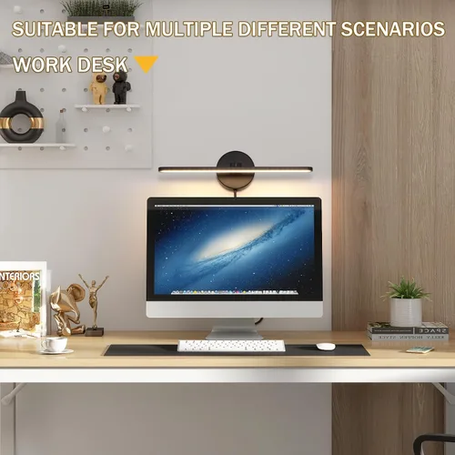 Vista 7 de Lámparas de baño con enchufe de 15.75 pulgadas, modernas luces negras de tocador sobre el espejo, luz cálida de 3000 K, no regulable, luz de imagen