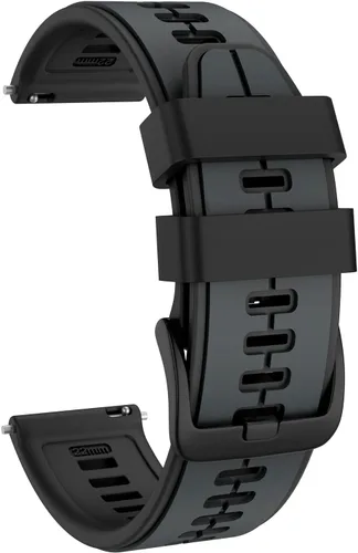 Vista 10 de ISABAKE Correa de silicona de liberación rápida de 0.866 in para Garmin Vivoactive 4/Venu 2/Forerunner 255, para Samsung Gear S3