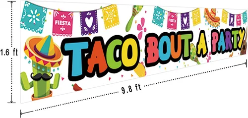 Vista 2 de Decoración de bandera de cumpleaños en tamaño grande y con diseño divertido