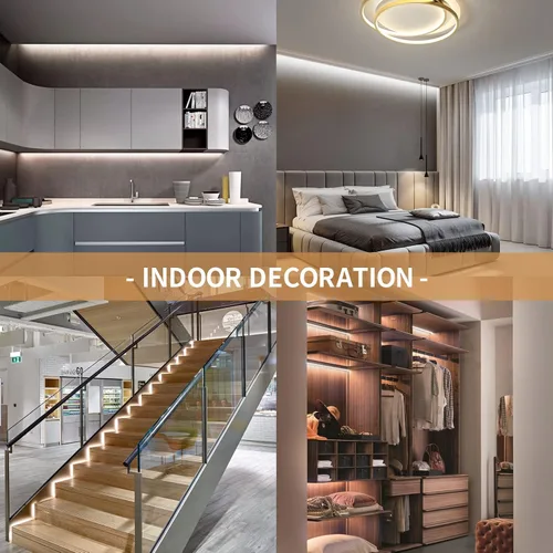 Vista 4 de Tiras de Luces LED de Neón Blancas de 12V - 16.4 Pies Flexibles Impermeables Cortables, Luces de Cuerda de Neón de Silicona Flexible para Cocina