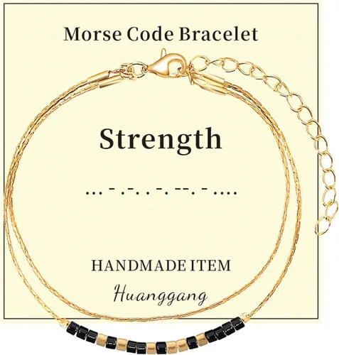 Vista 16 de Regalos inspiradores para mujeres, pulseras con código morse, mensaje secreto para hija, mamá, mejor amiga, profesora, día de la madre, día de San