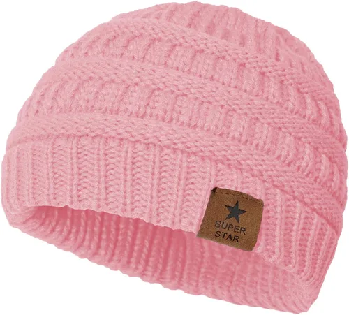 Vista 4 de Zando Gorros de invierno para niñas gorros de invierno cálidos para bebés gorros de punto para niños pequeños