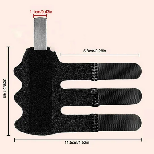 Vista 2 de Férula para dedos, corrector de dedos, alivio del dolor, soporte de dedo, protector de correa para fijación de férula de mano, para articulaciones