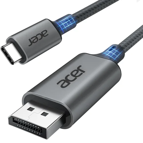 Vista 10 de acer Cable USB C a DisplayPort de 3.3 pies (4K a 60 Hz 2K a 165 Hz), cable tipo C a DisplayPort (aluminio resistente, Plug & Play) Thunderbolt 3/4/5