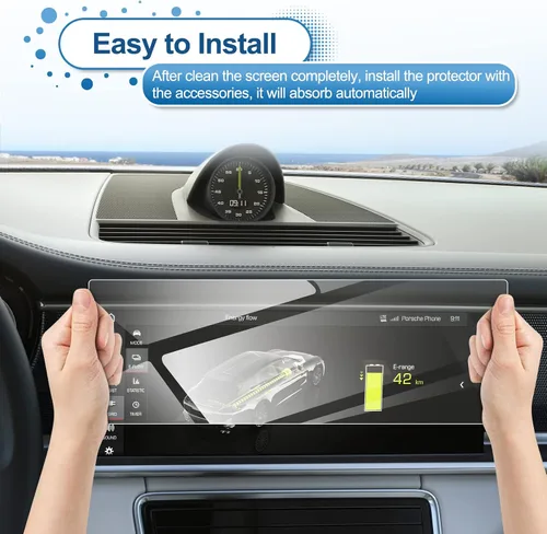 Vista 7 de Protector de pantalla Panamera 2017 2018 2019 2020 2021 2022 para Porsche Panamera pantalla táctil de 12.3 pulgadas, protector de vidrio templado