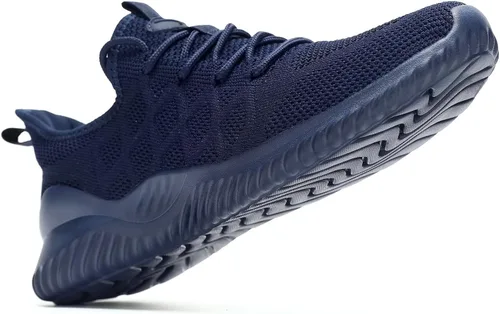 Vista 5 de Mevlzz Zapatos deportivos para correr para hombre, sin cordones, informales, de malla, transpirables, ligeros, para el trabajo