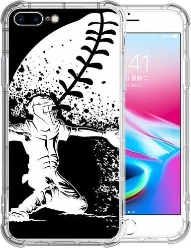 Vista 105 de CARLOCA Funda compatible con iPhone 7 Plus para niña, transparente con increíble diseño de nebulosa espacial, diseño de plástico a prueba de golpes