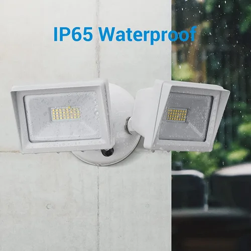 Vista 6 de DEWENWILS Luz de inundación LED de 5400LM del anochecer al amanecer al aire libre, 62W 5000K luz de seguridad LED con fotocélula IP65, impermeable