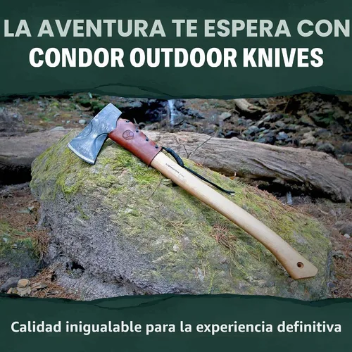 Vista 6 de Condor Tool & Knife Mini Duku Heavy Duty Machete with Sheath, Walnut Handle - Hand Crafted Welted Leather Sheath - Camping Machete Knife - 10.5in