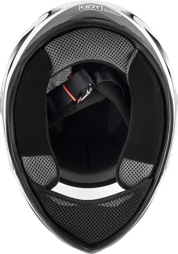 Vista 5 de Typhoon Youth Casco de motocicleta de cara completa para niños