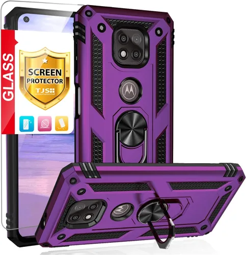 Vista 11 de TJS - Funda compatible con Motorola Moto G Power 2021 (negro)