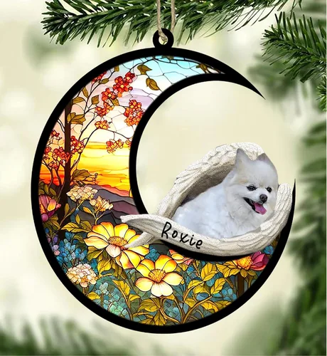 Vista 38 de Atrapasoles conmemorativo personalizado para perros, adorno navideño de Airedale Terrier, recuerdo por pérdida de mascota, regalos conmemorativos
