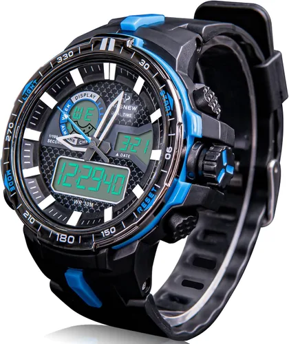 Vista 8 de PASNEW Reloj multifunción - esfera grande, impermeable, reloj deportivo al aire libre para adolescentes y niños