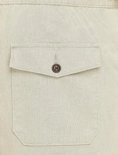 Vista 3 de Oak Hill by DXL - Pantalones cortos de mezcla de lino con cordón para hombre