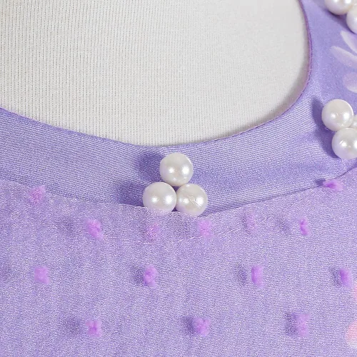 Vista 12 de Disfraz de Mirabel de Encanto para niñas, disfraz de Isabella, disfraz de princesa de Halloween con aretes