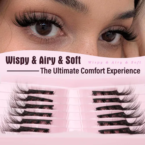 Vista 4 de Wispy Half Lashes Strips Cat Eye False Eyelashes Natural Corner Lashes
