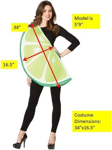 Vista 4 de Rasta Imposta Disfraz de Fruit Slice para adulto, talla única, Amarillo, talla única