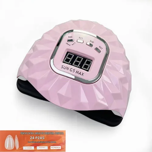 Vista 2 de Lámpara LED de uñas de 200 W para esmalte de gel, secador rápido de uñas con sensor automático, ajuste de 4 temporizadores, luz LED para uñas