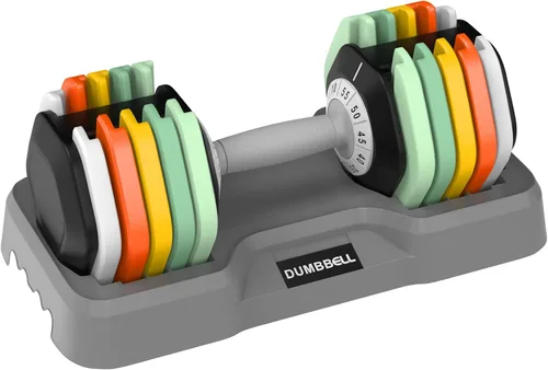 Vista 9 de 25/55 lbs Pair Adjustable Dumbbell Set, Adjust Dumbbell Weight for Exercises Pair Dumbbells for Men and Women in Home