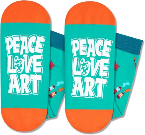 Vista 3 de Zmart Calcetines artísticos novedosos, regalos divertidos para artistas, regalos de arte para mujeres y hombres, regalos para profesores de arte