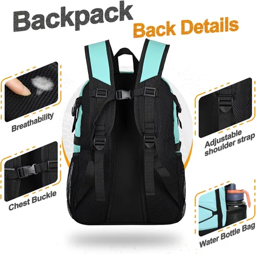Vista 27 de Goloni Mochila de fútbol,Mochila de baloncesto con compartimento para pelotas y compartimento para zapatos,Mochila para baloncesto,Fútbol