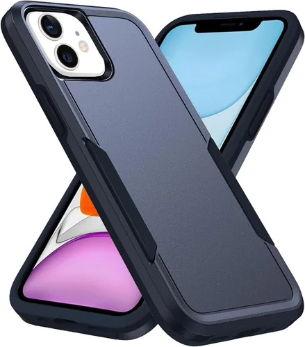 Vista 12 de Funda compatible con iPhone 11, protección resistente, a prueba de golpes, a prueba de caídas, a prueba de polvo, antiarañazos, para 11, color negro