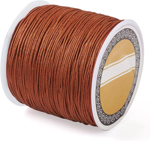 Vista 17 de Cheriswelry 8 rollos de 49 yardas/rollo de 0.031 in de hilo de nailon para macramé, cordón de nudo chino para pulsera tejida personalizada