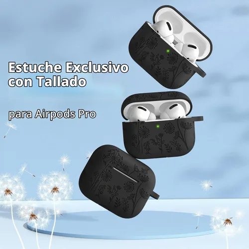 Vista 2 de Lerobo - Funda para AirPods Pro 2, funda de silicona suave con llavero para mujer