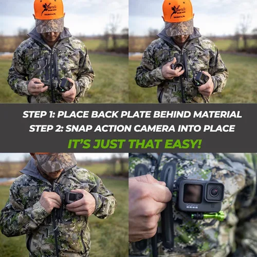 Vista 6 de SNAP Mounts Soporte de pecho para cámara de acción magnética para GoPro y DJI Osmo Action