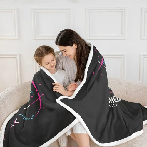Vista 2 de Erosebridal Manta de cama para niños con estampado de consola de videojuegos moderna, manta de felpa suave con botones de acción rosa y azul, manta