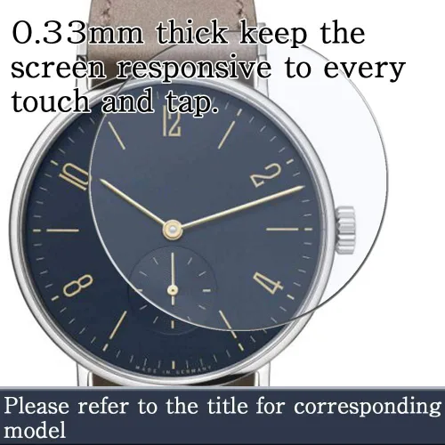 Vista 5 de Paquete de 3 protectores de pantalla de vidrio templado, compatible con LIGE NK09 de 1.32 pulgadas, protector de protector de reloj inteligente