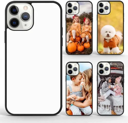 Vista 8 de Funda de teléfono de sublimación compatible con iPhone 11/5 piezas, prensa de calor personalizada imprimible en blanco, aluminio y TPU suave